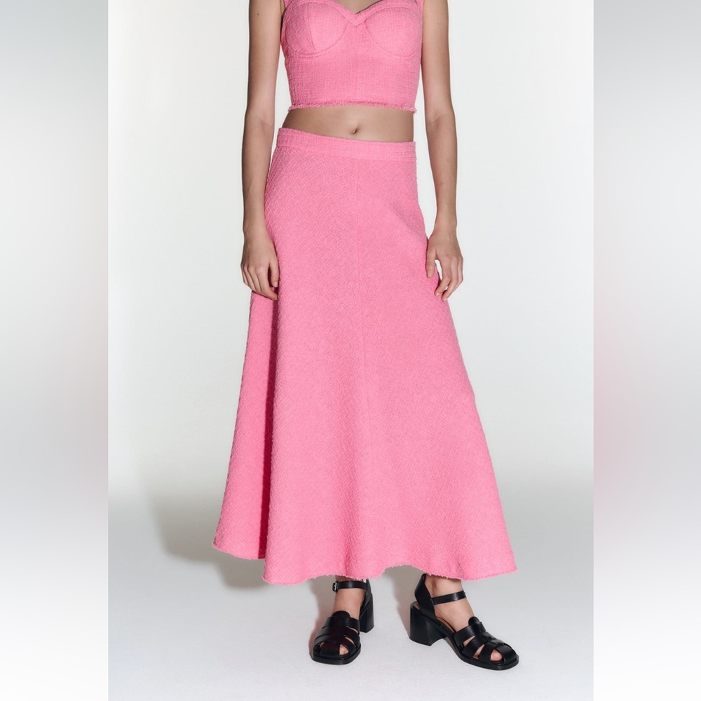 Long Textured Skirt - Picture 3 of 9